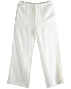 TOTEME Drawstring-Fastening Trousers - White