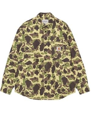 Carhartt Duck カモフラージュ シャツ - イエロー