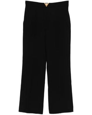 Valentino Garavani Vltn Straight-Leg Trousers - Black