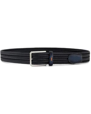 Santoni Ceinture En Cuir À Design Tressé - White