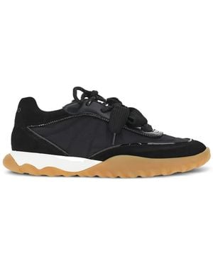 Pinko Panelled Bow-Detail Trainers - Black