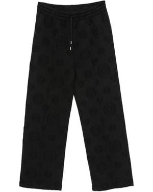 CASABLANCA Monogram-Pattern Track Trousers - Black