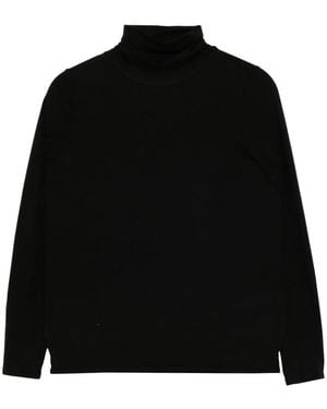 Eileen Fisher Top translúcido con cuello alto - Negro