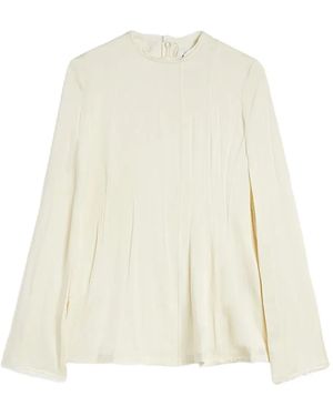 Jil Sander サテン ブラウス - ホワイト