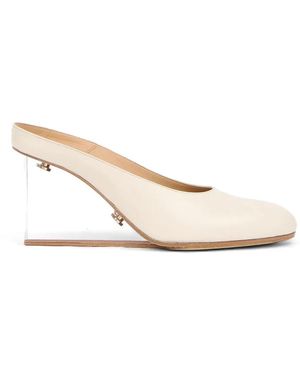 Maison Margiela Wedge-Mules Mit Acrylabsatz - Natur