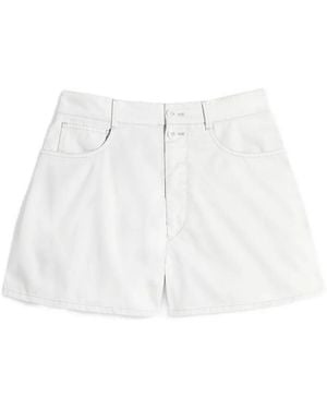 Lemaire Cotton Twill Mini Shorts - White