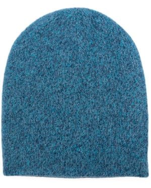 Frenckenberger Fine-Knit Beanie Hat - Blue