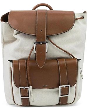 Amiri Buckled Backpack - Brown