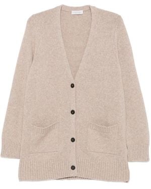 Le Tricot Perugia Buttoned Cardigan - Natural