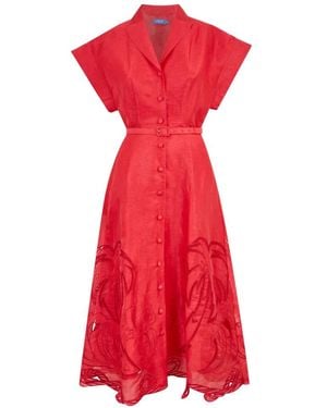 LEO LIN Aubrey Midi Dress - Red