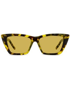 Saint Laurent Lunettes De Soleil Sl 276 Mica À Monture Papillon - Jaune