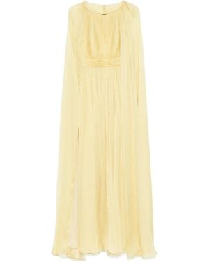 Elie Saab Pleated Maxi Dress - イエロー