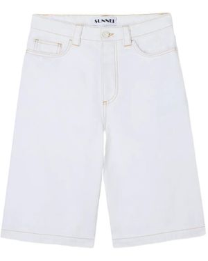 Sunnei Shorts Denim - Bianco