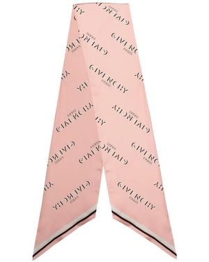 Givenchy Maxi Shadow Logo-Print Bandeau Scarf - Pink