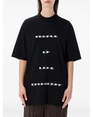 Rick Owens Crew Neck Graphic T-Shirt - Black