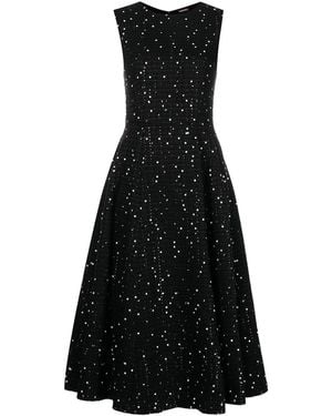 Adam Lippes Vestido de tweed con lentejuelas - Negro