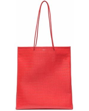 MEDEA Crocodile Effect Tote Bag - Red