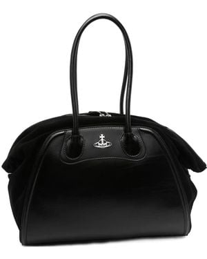 Vivienne Westwood Medium Shirley Curved Top-Handle Tote Bag - Black