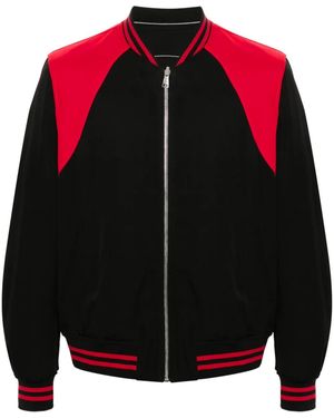 McQueen Wool 'Bomber' Jacket By - Black