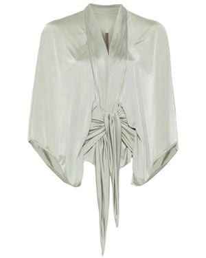Rick Owens Draped Sleeveless Blouse - White