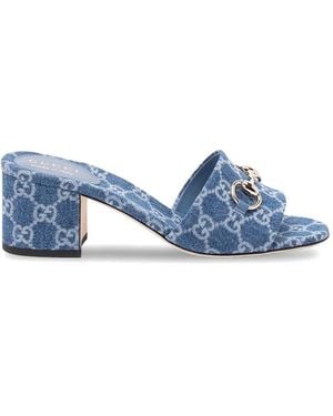 Gucci Denim Slides - Blue