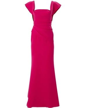 Carolina Herrera Abito Da Sera Con Ruches - Rosa