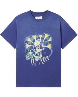 ERL Graphic Print T-Shirt - Blue