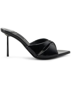 Le Silla Shirley Sandalen Mit Lackleder-Finish - Schwarz