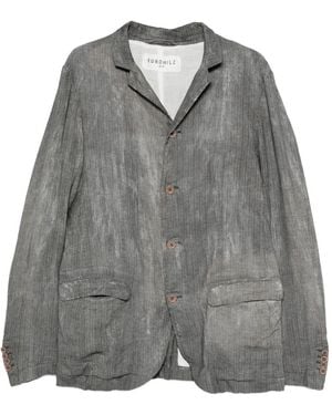 Rundholz Pinstripe-Pattern Notched-Lapels Jacket - Grey