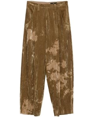 Y's Yohji Yamamoto Pantaloni Con Stampa - Verde