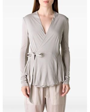 Rick Owens Hollywood Wrap Jacket - Gray