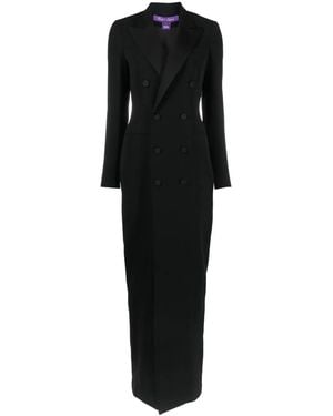 Ralph Lauren Double-Breasted Suit Maxi Dress - Black