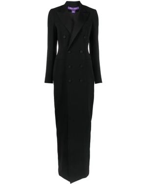 Ralph Lauren Double-Breasted Suit Maxi Dress - Black