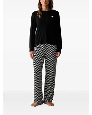 DKNY Logo-Print Pyjamas - Black