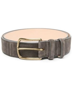 Officine Creative Suede Buckle Belt - Grey