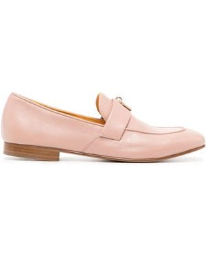 Madison Maison Lock Leather Loafers - Pink