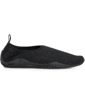 Jil Sander Glitter-Effect Pull-Tab Trainers - Black