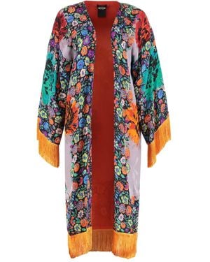 Etro Poncho con estampado floral - Blanco