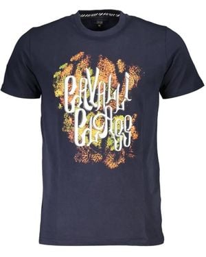 Roberto Cavalli Graphic-Print T-Shirt - Blue