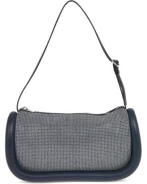 JW Anderson Bumper Rhinestone-Embellished Shoulder Bag - Grey