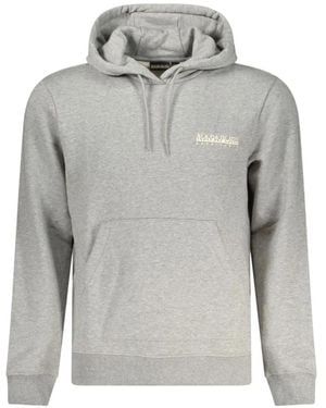 Napapijri Logo-Print Hoodie - Grey