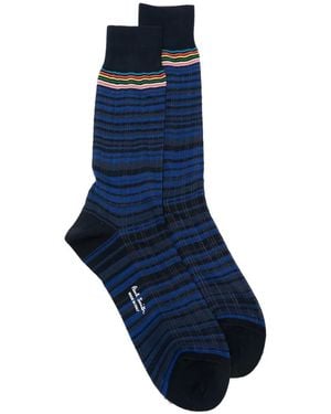 Paul Smith Striped Socks - Blue