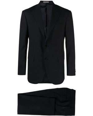 Corneliani Single-Breasted Virgin Wool Suit - Black