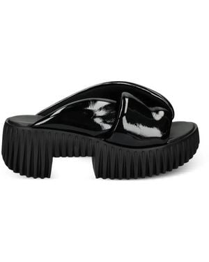 4Ccccees Plia Anda Twisted Platform Sandals - Black