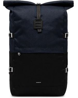 Sandqvist Roll-Top Buckle Backpack - Black