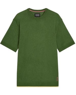 Scotch & Soda Knitted Short-Sleeve T-Shirt - Green