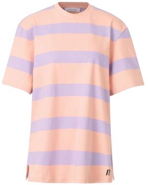 Rabanne Camiseta de algodón a rayas - Rosa