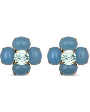 Jennifer Behr Quinn Oorbellen Met Chalcedoon - Blauw