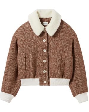 Claudie Pierlot Jack Met Visgraatpatroon - Bruin