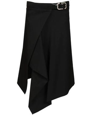 The Attico Asymmetrische Rok - Zwart